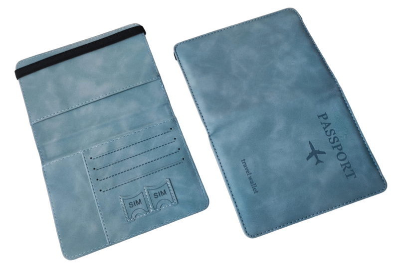 1746023087azul Porta Pasaporte con Protección RFID