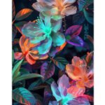 1737475776FLORES NEON Toalla Playera Microfibra 130x80 cm
