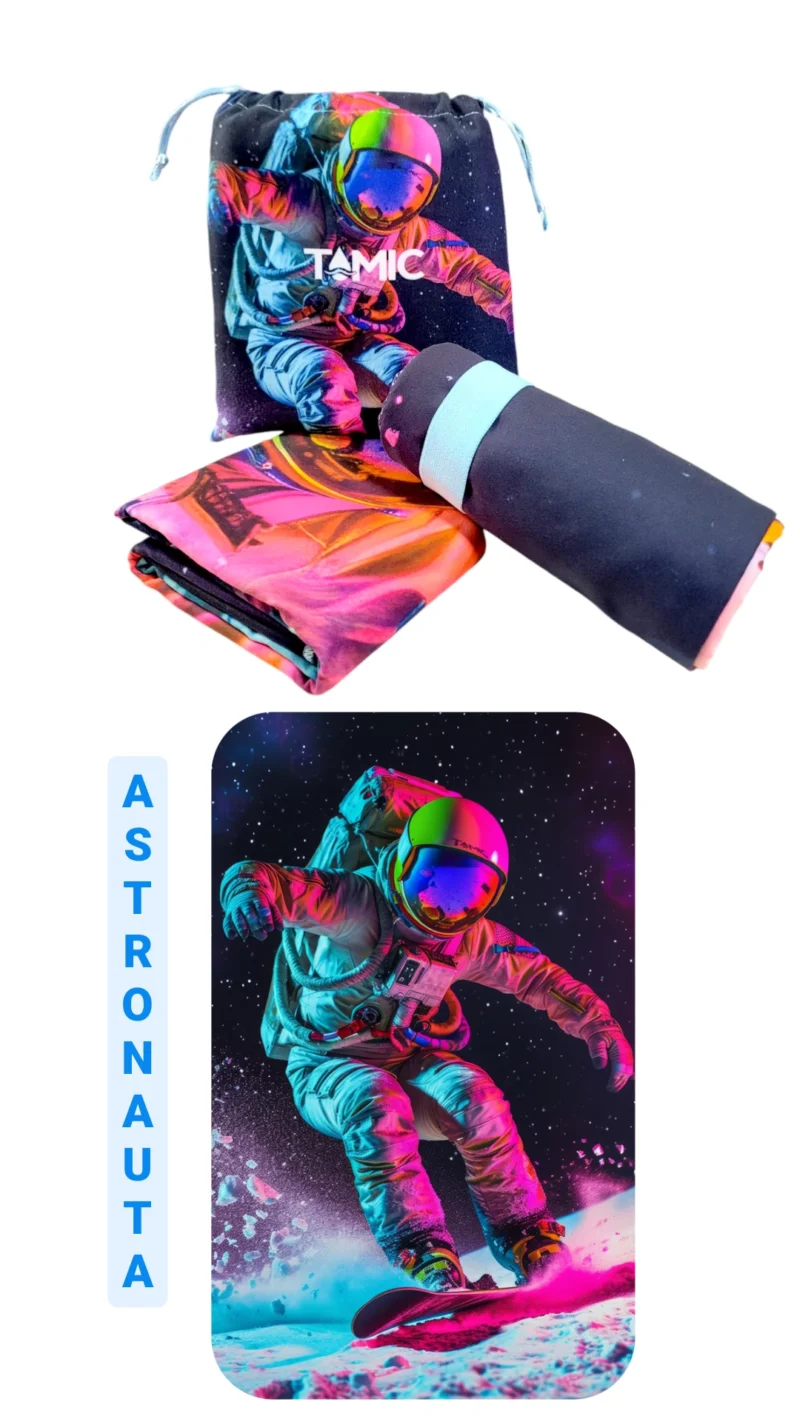 astronauta Toalla Playera Microfibra 130x80 cm