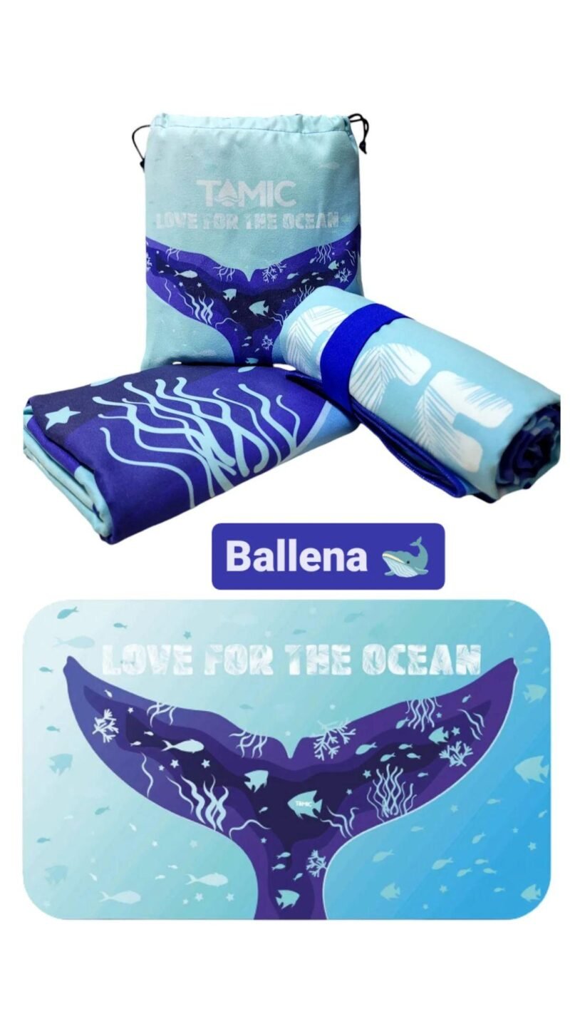 ballena Toalla Playera Microfibra 130x80 cm